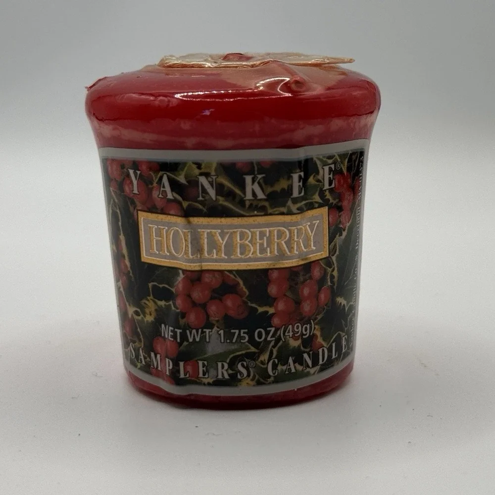 Yankee Candle Hollyberry Discontinued Retired‎ Sampler Candle 1.75 oz
